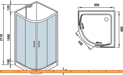 Душевая кабина WeltWasser WW500 Werra 801 фотография
