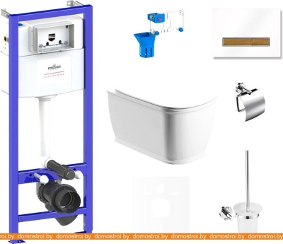 Унитаз Lavinia Boho Relfix Bell Pro Rimless 9 в 1 75110281 (белый стекло) фотография