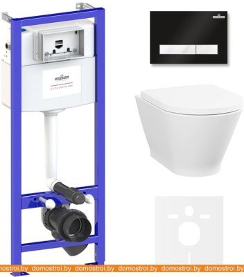 Унитаз Lavinia Boho Relfix Elegant Rimless 6 в 1 87561074 (черный/белый пластик) фотография