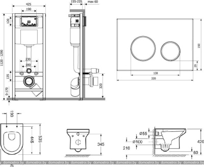 Унитаз Lavinia Boho Relfix Grance Hill Rimless 10 в 1 75110765 (greek black камень) фотография