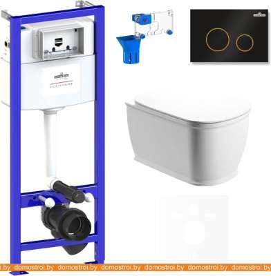 Унитаз Lavinia Boho Relfix Bell Pro Rimless 7 в 1 75110029 (черный пластик) фотография