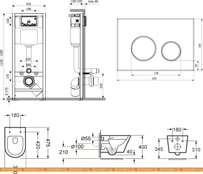 Унитаз Lavinia Boho Relfix Biore Compacto Rimless 9 в 1 97010055 (матовый пластик) фотография