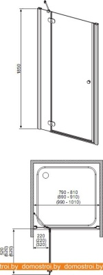 Душевая дверь Radaway Torrenta DWJ (109 - 111) (31940-01-01) фотография