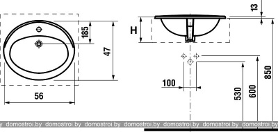 Умывальник Roca Adora 56x47 327203000 фотография