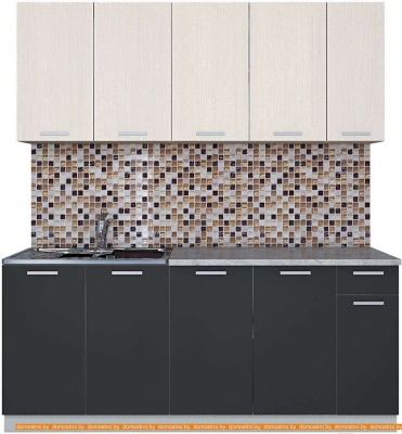 Кухня Интерлиния Мила Лайт 1.9 (вудлайн кремовый/антрацит) фотография