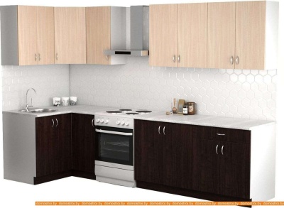 Кухня S-Company Клео лайт 1.2x2.5 левая (венге/дуб молочный) фотография