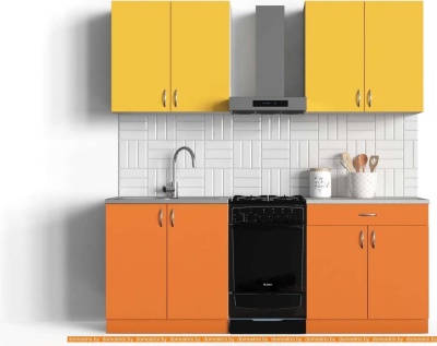 Кухня Сивирин-Компани Клео колор 1.6 (оранжевый/желтый) фотография