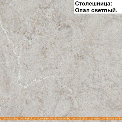 Кухня Интерлиния Мила Деко 1.88x3.2 правая (белый-мята-опал светлый) фотография