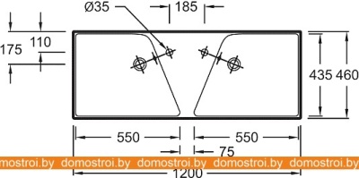 Умывальник Jacob Delafon Rythmik 120x46 EXM112-Z фотография