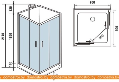 Душевая кабина WeltWasser WW500 Laine 901 фотография