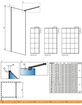 Душевая стенка Radaway Modo X Black II Factory 85 фотография