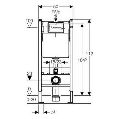 Инсталляция для подвесного унитаза Geberit Duofix 458.160.00.1 фотография