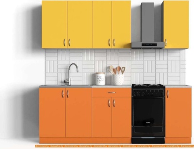 Кухня Сивирин-Компани Клео колор 1,8 (оранжевый\желтый) фотография