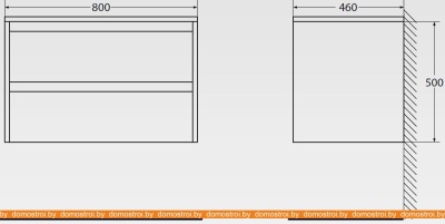 Тумба под умывальник BelBagno Kraft-800-2C-SO-PP (pino pasadena) фотография