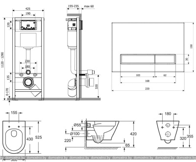 Унитаз Lavinia Boho Relfix Elegant Rimless 7 в 1 87561109 (черный/золотой пластик) фотография