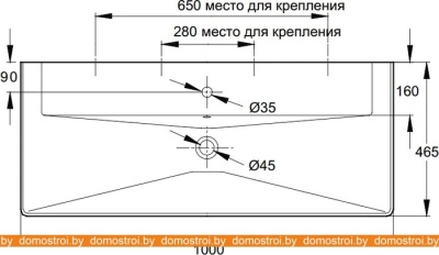 Умывальник Jacob Delafon Reve E4801 100x46.5 фотография