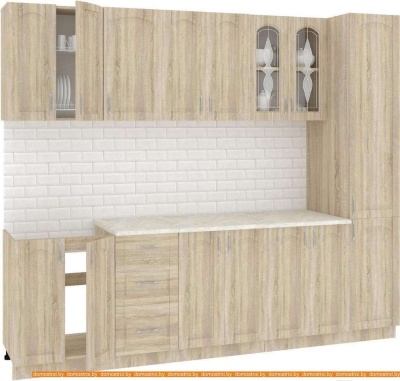 Кухня Кортекс-мебель Корнелия Ретро 2.6м (дуб сонома/королевский опал) фотография