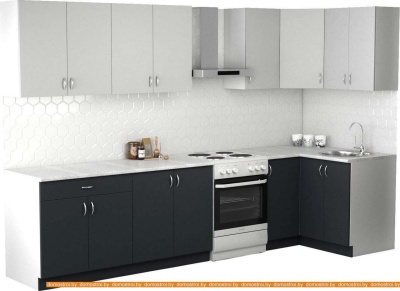 Кухня S-Company Клео лайт 1.2x2.6 правая (антрацит/стальной серый) фотография