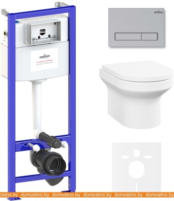 Унитаз Lavinia Boho Relfix Grance Hill Rimless 6 в 1 87561003 (матовый хром пластик) фотография