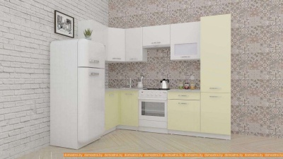 Кухня ВерсоМебель ЭкоЛайт-5 1.4x2.6 левая (белый/ваниль) фотография