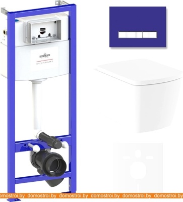 Унитаз Lavinia Boho Relfix Aveo Rimless 6 в 1 75110241 (фиолетовый стекло) фотография