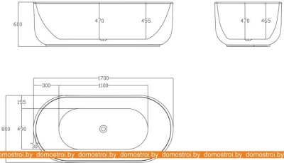 Ванны BelBagno BB401 170x80 фотография
