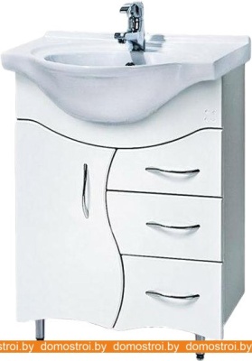 Тумба под умывальник Акваль Милана 65 Норд 65 (AM.65.02.00.L) фотография