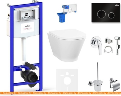 Унитаз Lavinia Boho Relfix Elegant Rimless 10 в 1 75110833 (черный пластик) фотография