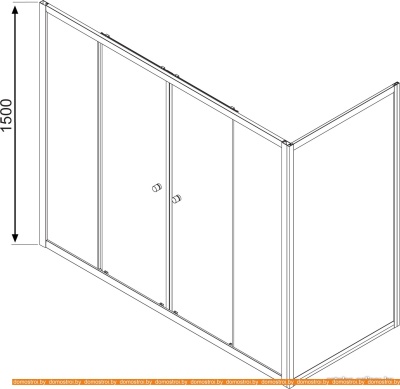 Душевой уголок Radaway Vesta DWD+S 160x75 фотография