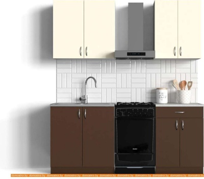 Кухня Сивирин-Компани Клео колор 1.4 (темно-коричневый/ваниль) фотография