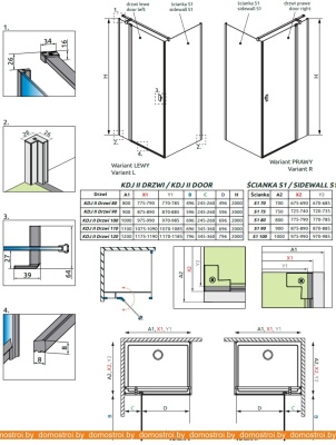 Душевой уголок Radaway Nes KDJ II 100x90 фотография