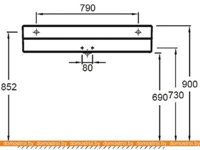 Умывальник Jacob Delafon Terrace 100x49 EXC112 фотография