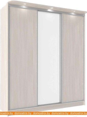 Шкаф-купе Глазов Домашний 2000 ЛДСП с зеркалом (бодега светлый) фотография