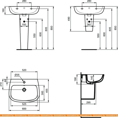 Умывальник Ideal Standard Esedra T279801 фотография