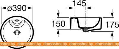 Умывальник Roca Terra 39x39 (32722T000) фотография