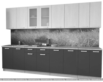 Кухня Интерлиния Мила 30 (дуб золотой-бетон-дуб бунратти) фотография