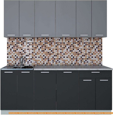 Кухня Интерлиния Мила Лайт 2.0-60 (серебро/антрацит) фотография