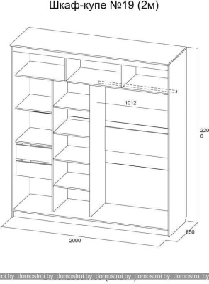 Шкаф-купе SV-Мебель №19 Симфония 2.0 (дуб венге) фотография