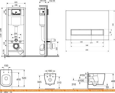 Унитаз Lavinia Boho Relfix Bell Pro Rimless 9 в 1 75110277 (черный пластик) фотография