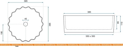 Умывальник Rea Melisa (белый) фотография