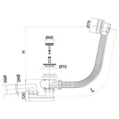 Сифон для поддона Radaway A 55K Excellent фотография