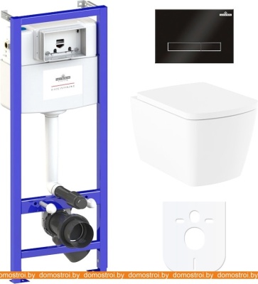 Унитаз Lavinia Boho Relfix Aveo Rimless 6 в 1 77040130 (черное стекло) фотография