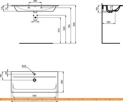 Умывальник Ideal Standard Tesi Vanity E027401 фотография