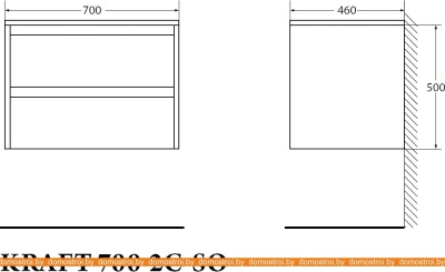 Тумба под умывальник BelBagno Kraft-700-2C-SO-RNN (rovere nebrasca) фотография