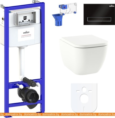 Унитаз Lavinia Boho Relfix One Rimless 7 в 1 87040076 (черный пластик) фотография