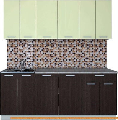 Кухня Интерлиния Мила Лайт 2.0-60 (салатовый/дуб венге) фотография