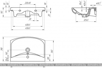 Умывальник Cersanit CARINA 50 (с пьедесталом) фотография