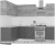 Кухня Интермебель Микс Топ-26 2.1x1.52м левая (графит серый-дуб зол-ателье св.) фотография