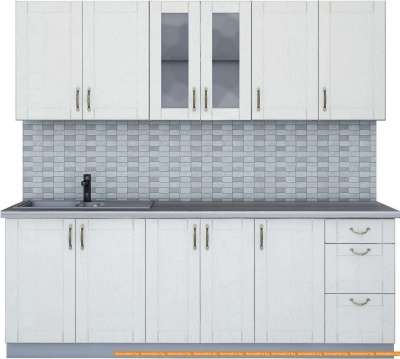 Кухня Интерлиния Мила Крафт 2.2А (дуб полярный) фотография