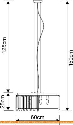 Подвесная люстра Divinare Nova Multicolor 1223/02 SP-5 фотография